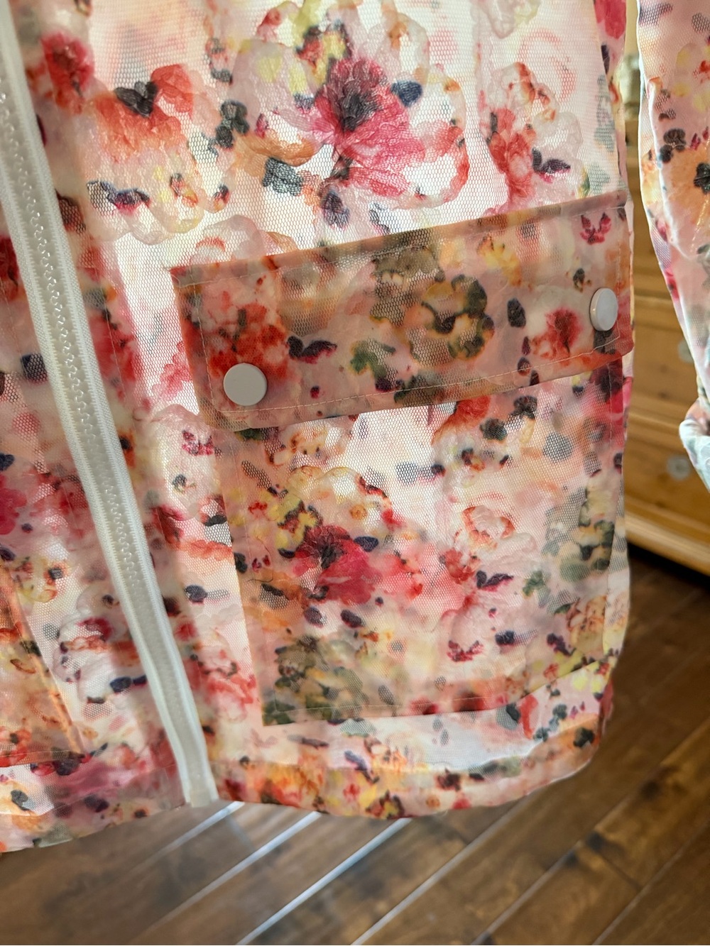 Topshop Floral Rain Jacket - Picture 5 of 7